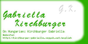 gabriella kirchburger business card